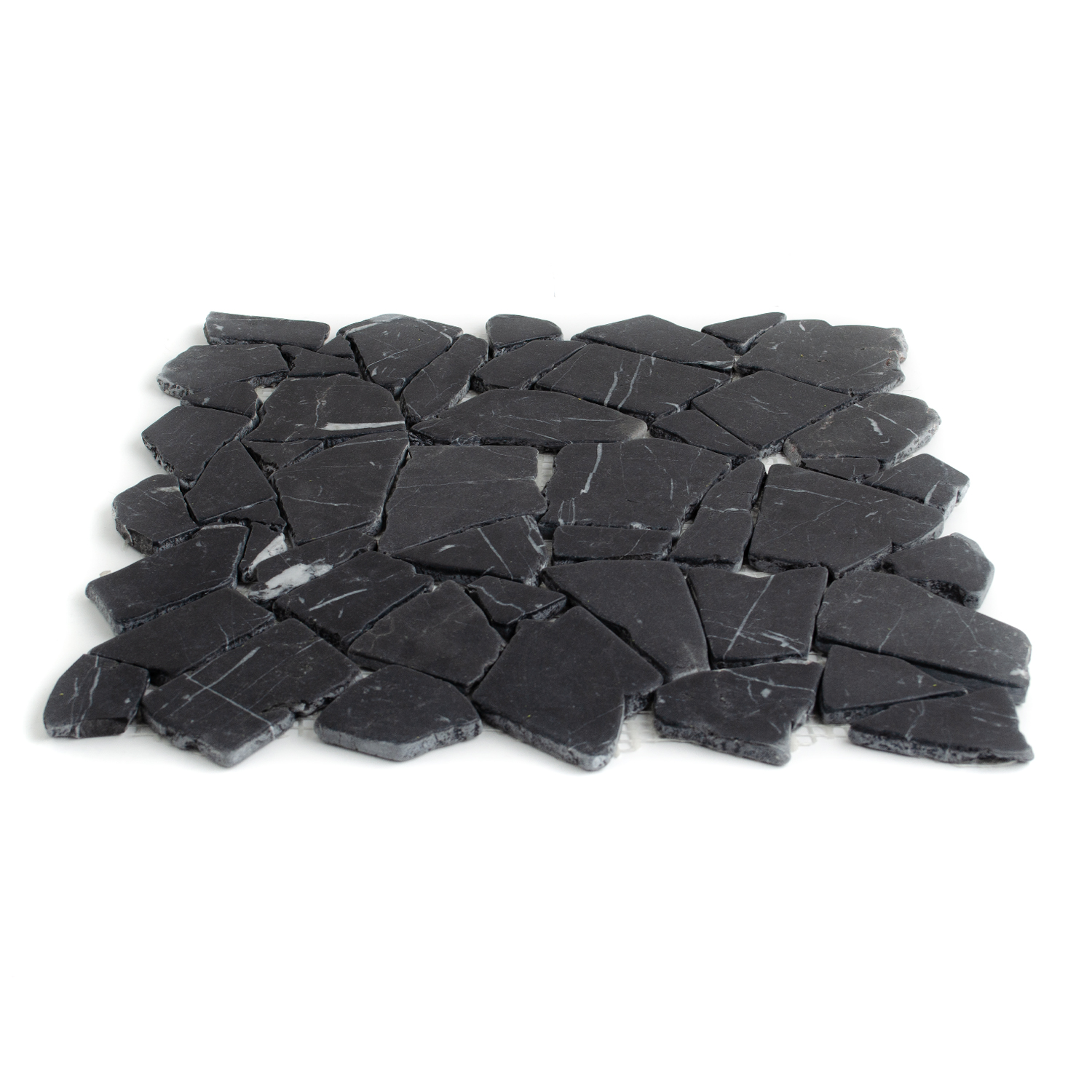 Natursteinmosaik Marmorbruch Nero Schwarz Nayla-BEN10263 Natursteinmosaik Marmorbruch Nero Schwarz Nayla-BEN10263