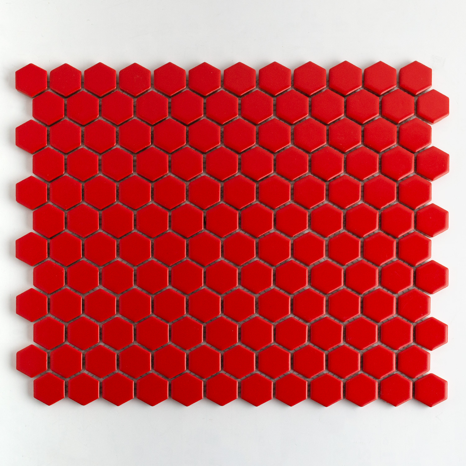 Keramikmosaik Rot Hexagonmosaik Maria