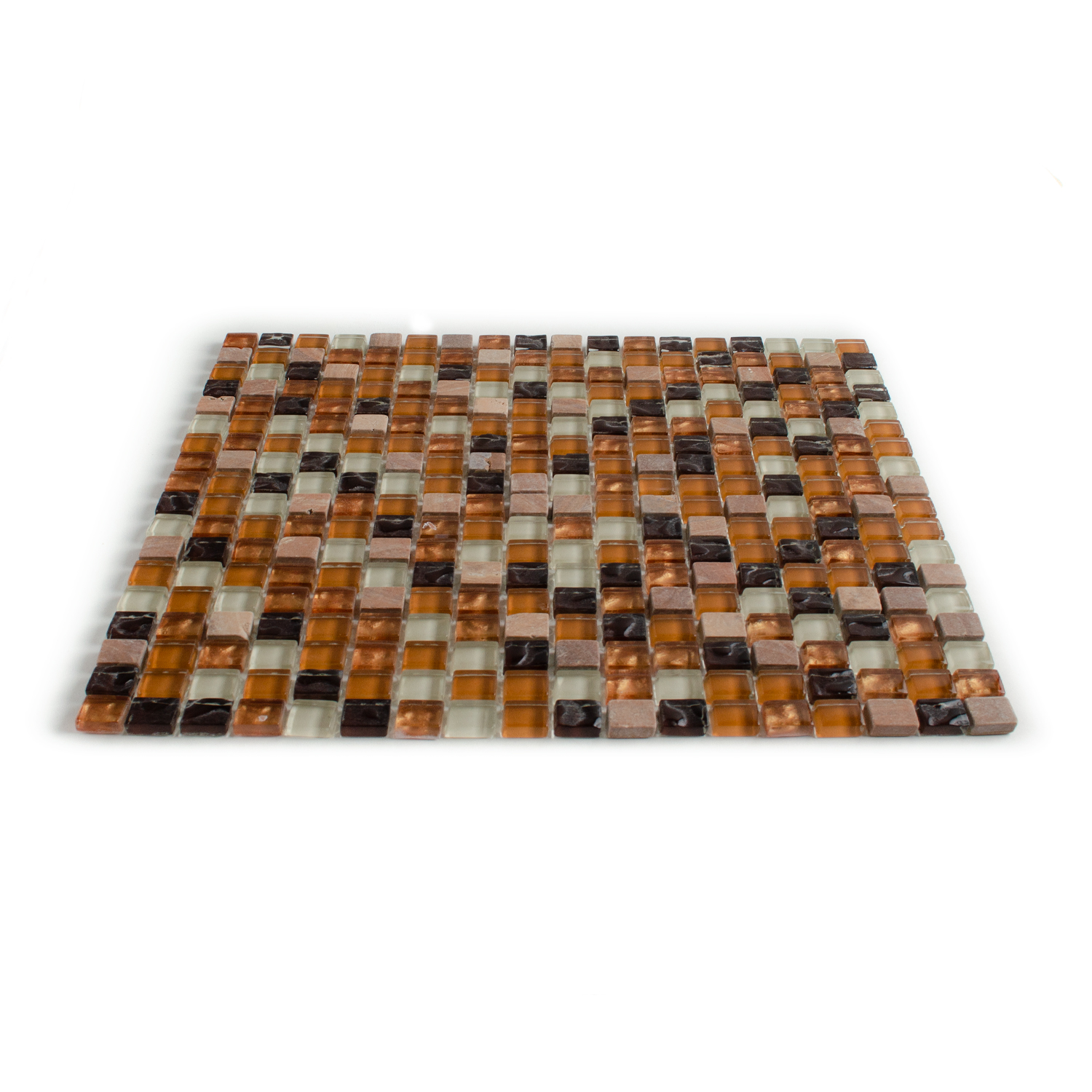 Glas Naturstein Mosaik Noa Gold Braun-BEN10393