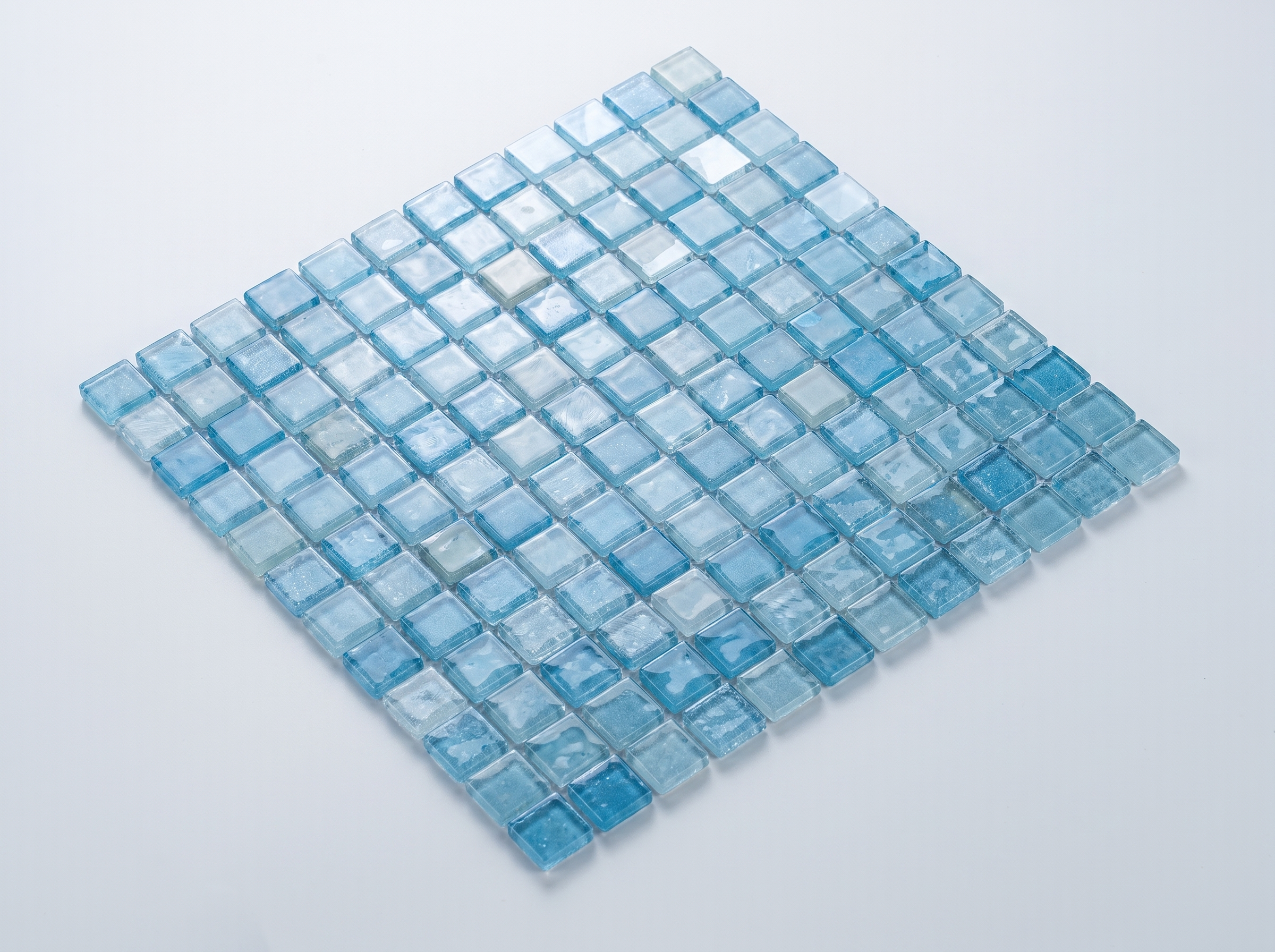 Glasmosaik Mosaikfliese Nizza  23×23×4 mm Blau