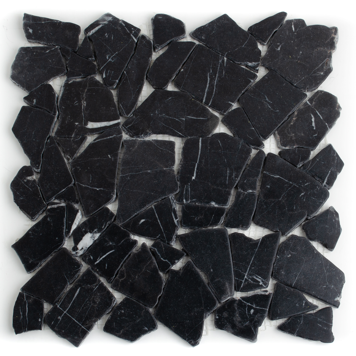 Natursteinmosaik Marmorbruch Nero Schwarz Nayla-BEN10263 Natursteinmosaik Marmorbruch Nero Schwarz Nayla-BEN10263