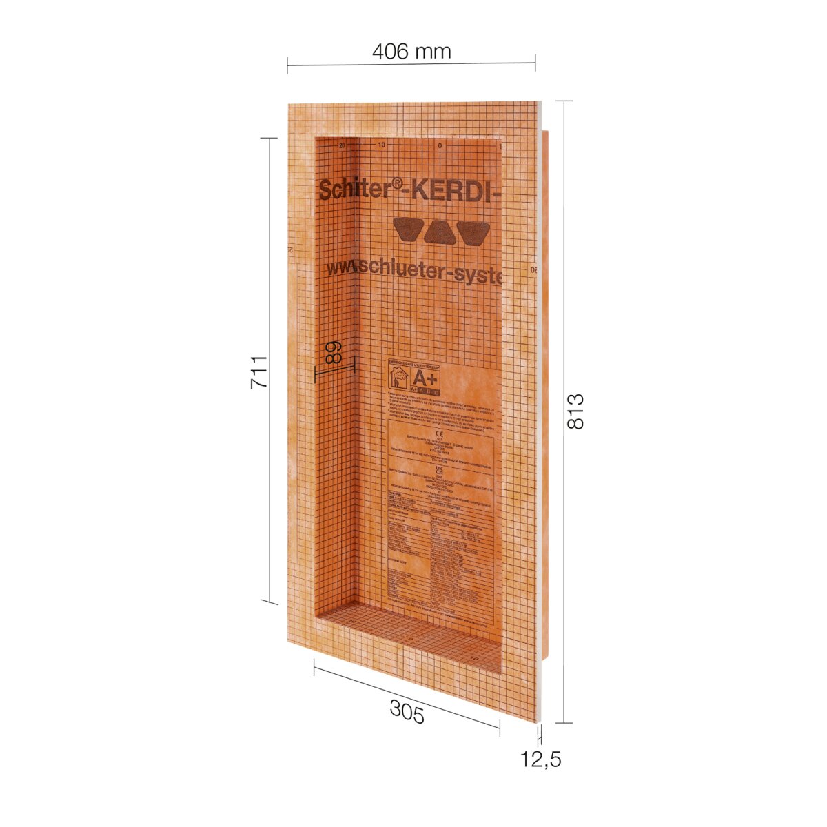 Nisze ścienne – nisze ścienne do wyłożenia płytkami – półki prysznicowe – system półek Schlüter KERDI-BOARD-N