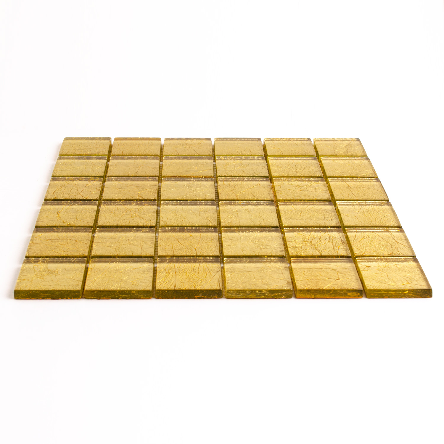Mozaika szklana złota metalowa optyka Aaliyah 48x48mm  