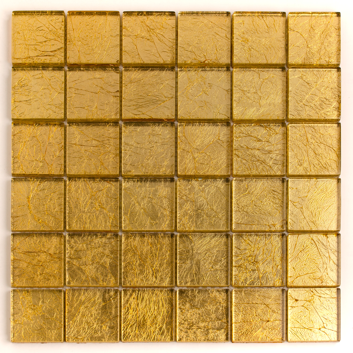 Mozaika szklana złota metalowa optyka Aaliyah 48x48mm  