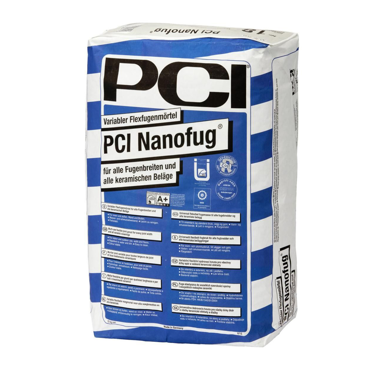 Zaprawa do wszystkich okładzin ceramicznych i kamionkowych, do wnętrz i na zewnątrz PCI Nanofug