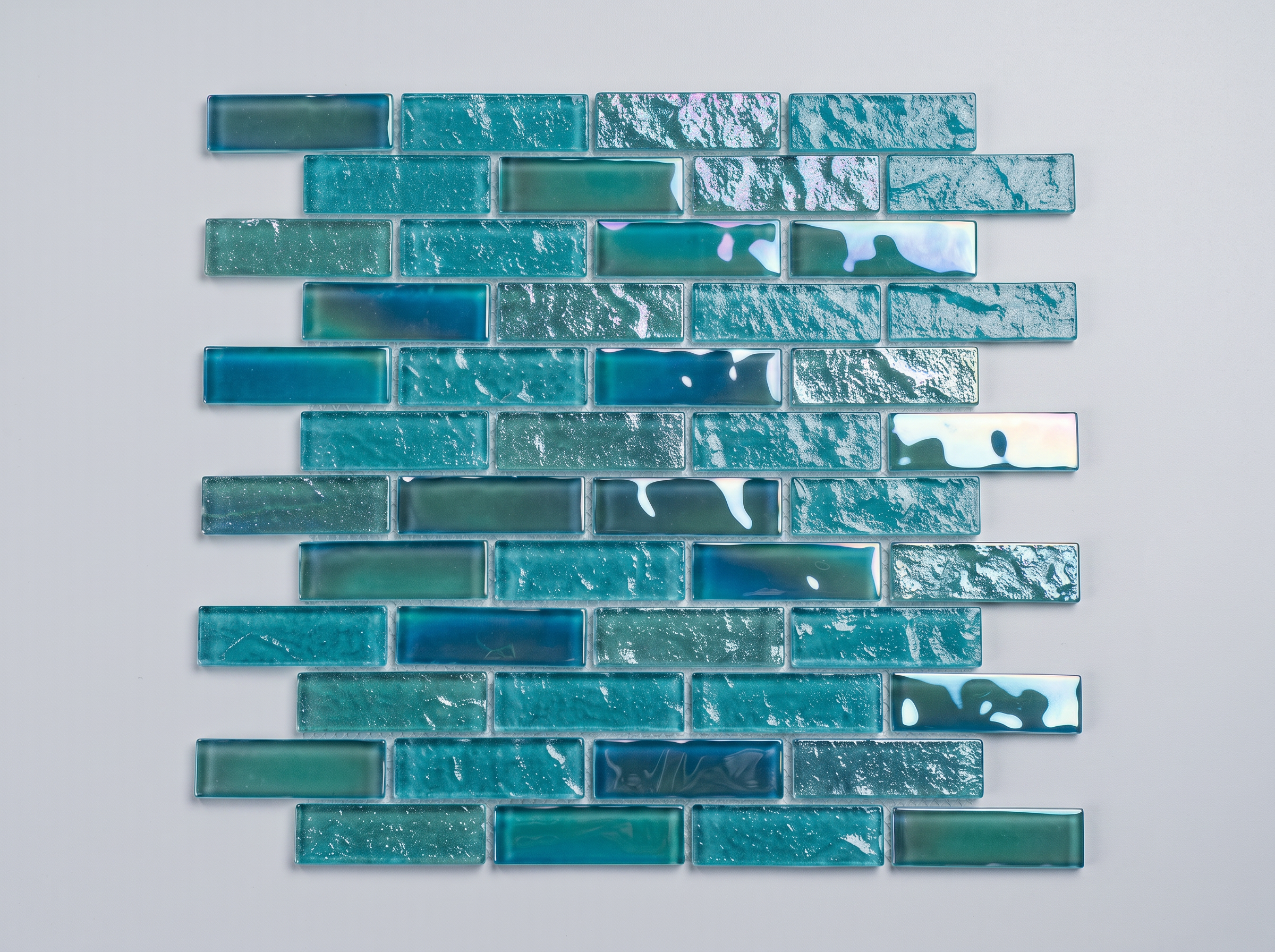 Glasmosaik 23×23 mm Türkis Schimmer