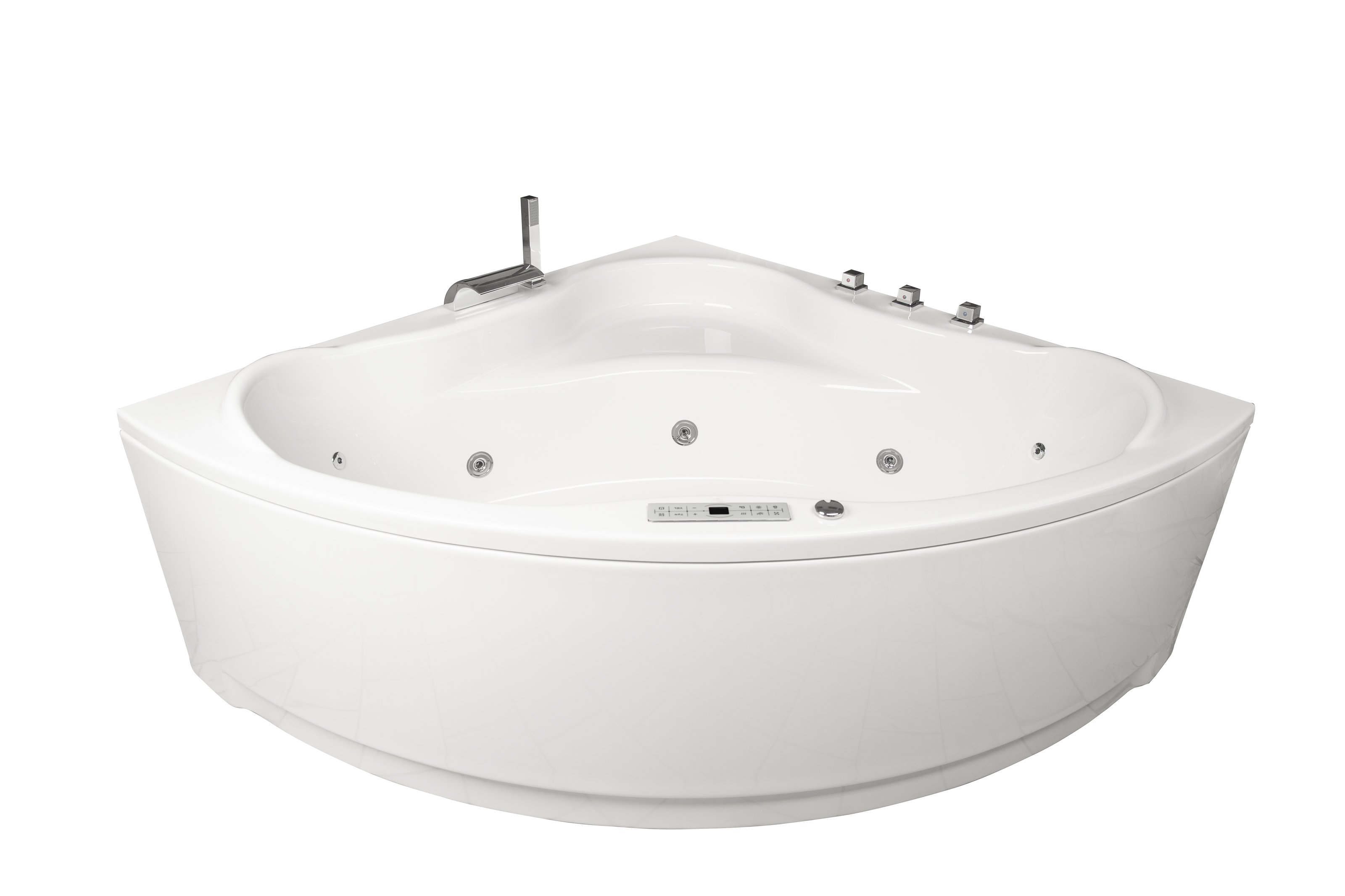 Eck Badewannen Whirlpool mit 21 Massagedüsen Spa Bali Tulamben THREE in 3 größen weiss MADE IN GERM-BEN10150.90