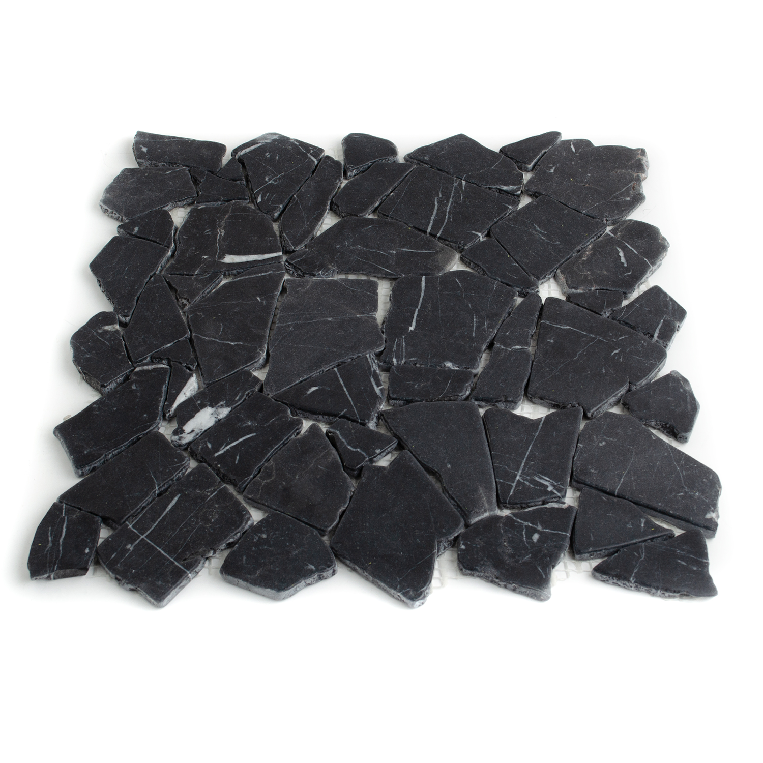 Natursteinmosaik Marmorbruch Nero Schwarz Nayla-BEN10263 Natursteinmosaik Marmorbruch Nero Schwarz Nayla-BEN10263