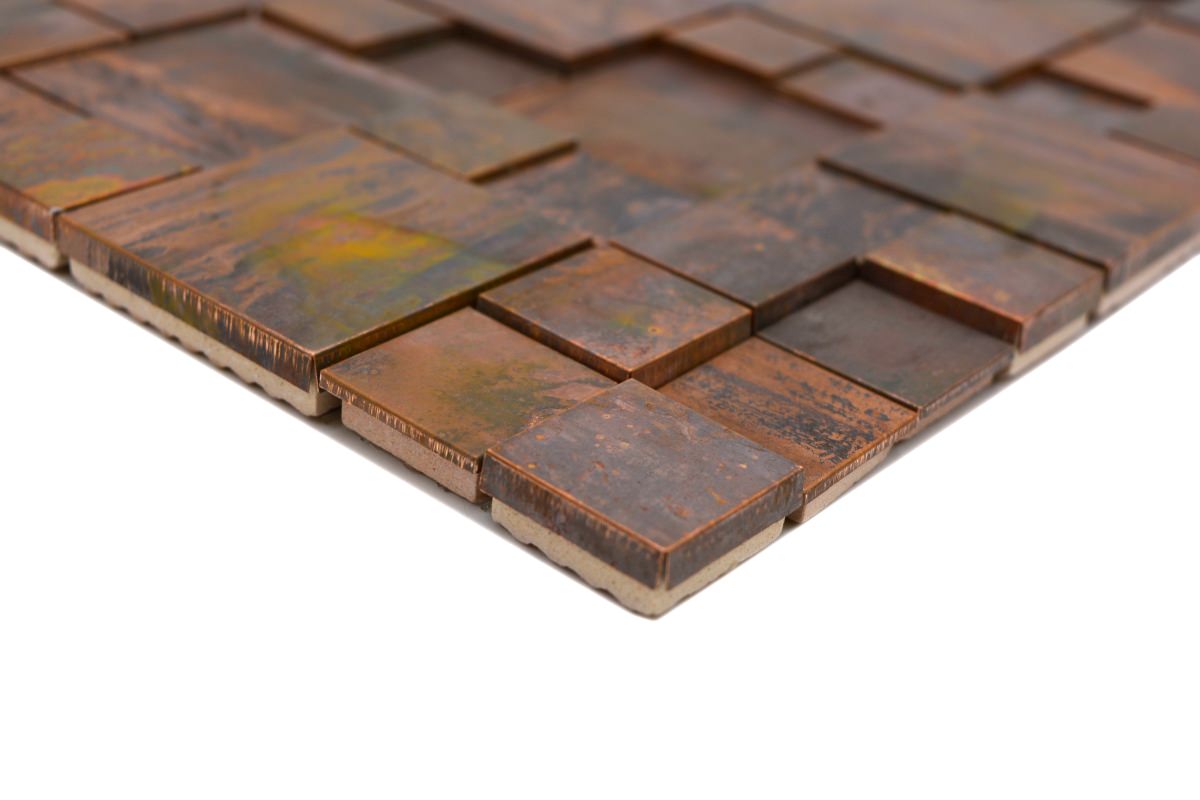 Sześciokątne płytki mozaikowe Copper Mali  Sześciokątne płytki mozaikowe Copper Mali