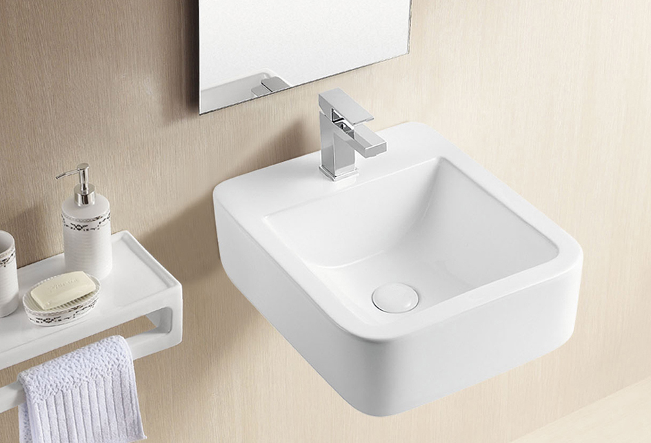 Waschbecken Quadratisch Aufsatzbecken Keramikwaschbecken 46 x 38 x 16 cm-BEN10297 Waschbecken Quadratisch Aufsatzbecken Keramikwaschbecken 46 x 38 x 16 cm-BEN10297