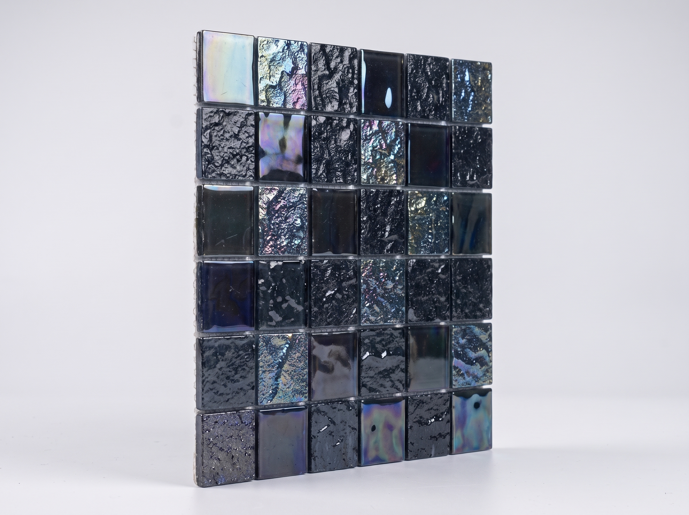 Glasmosaik 48×48 mm Dunkelblau Schimmer