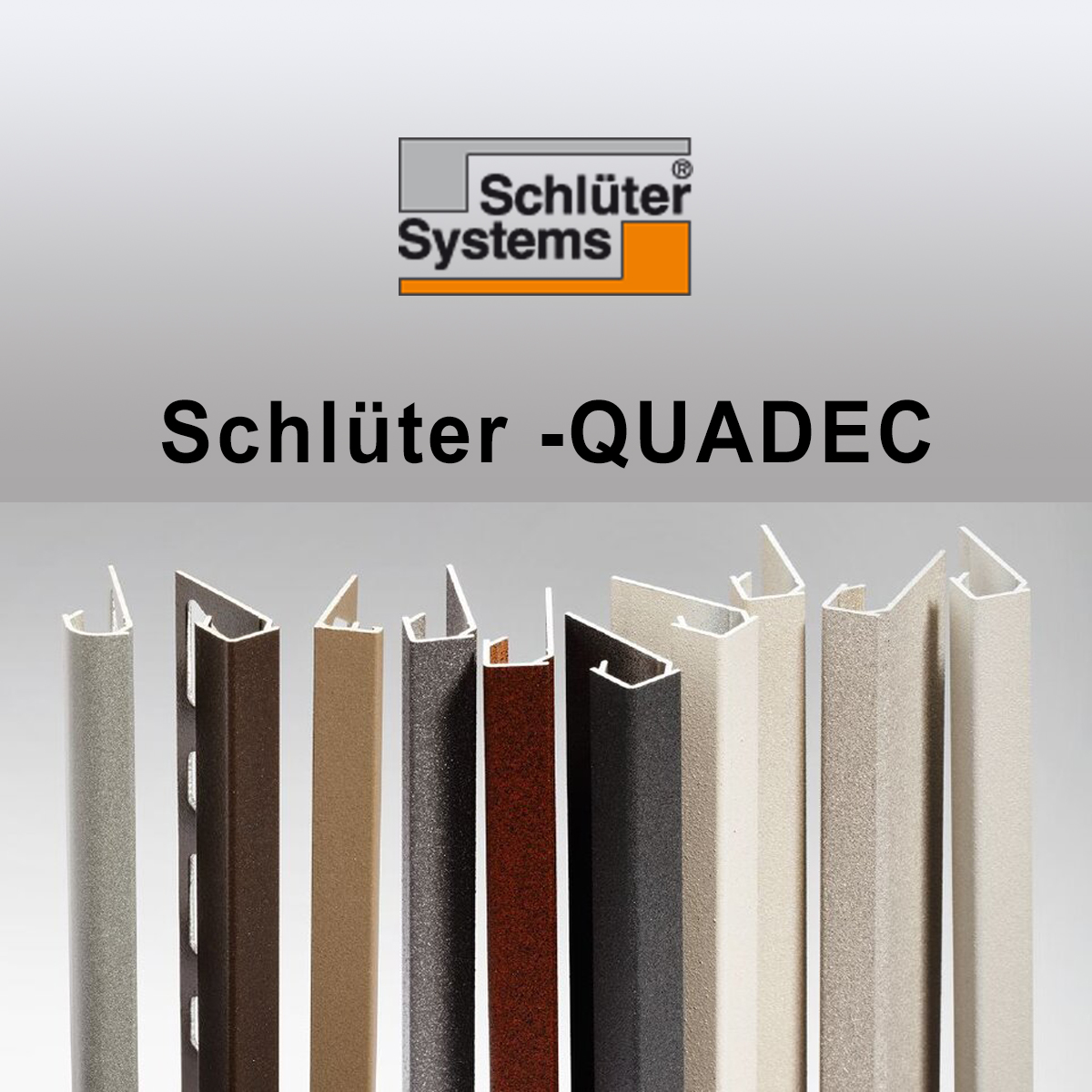 Szyny do płytek 45 mm profil do płytek Schlüter szyna Quadec stal nierdzewna 2,5 rm