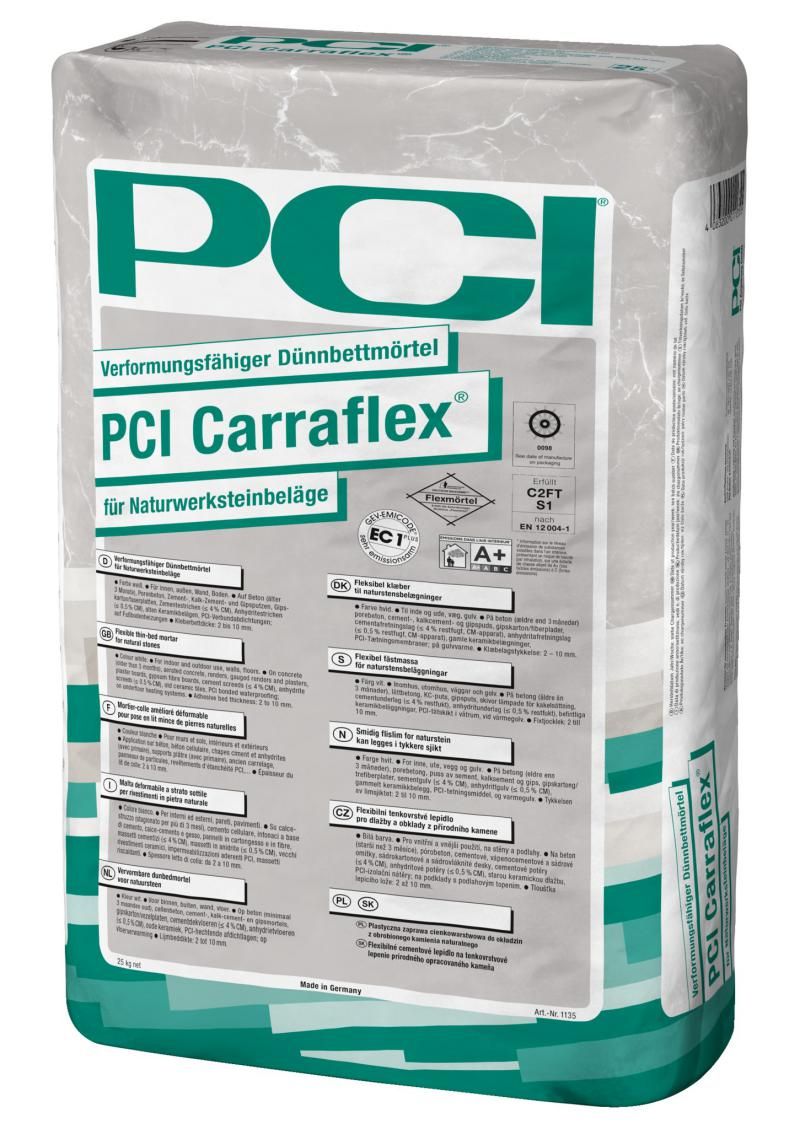 PCI Carraflex Tile Adhesive Zaprawa klejowa szara do okładzin z kamienia naturalnego