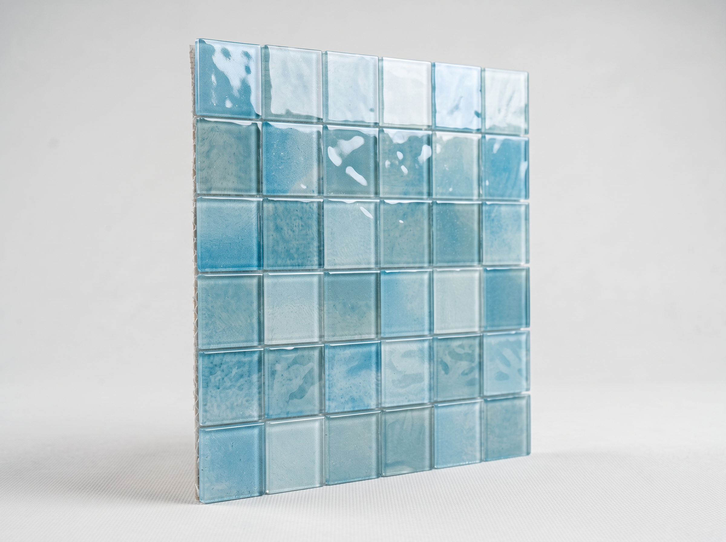 Glasmosaik Mosaikfliese Nizza 48×48 mm Blau