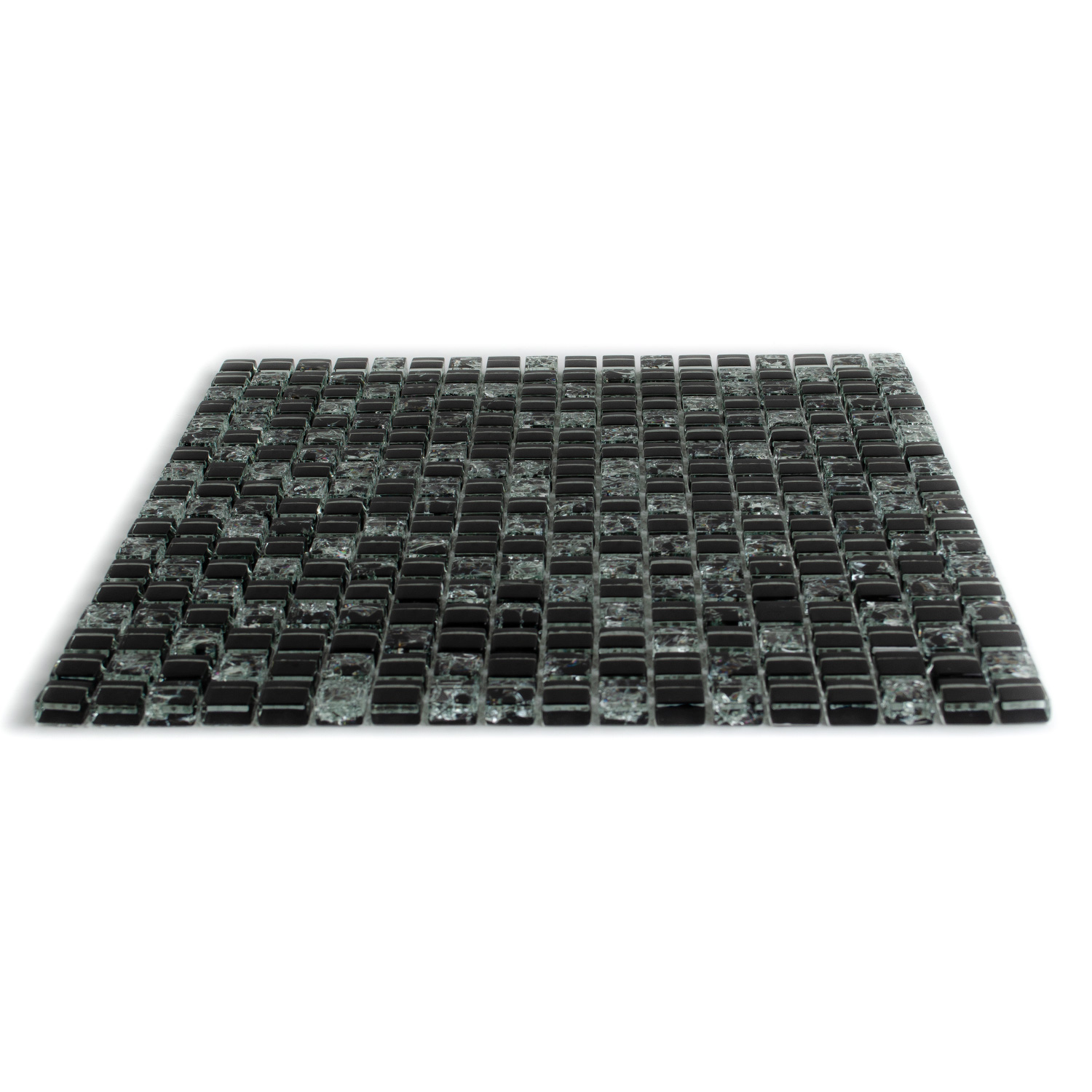 Glasmosaik Gaby Schwarz mit Brucheffekt 1 Matte-BEN10219.2 Glasmosaik Gaby Schwarz mit Brucheffekt 1 Matte-BEN10219.2