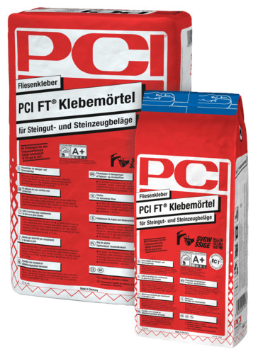 Zaprawa klejąca do płytek PCI FT w kolorze szarym do okładzin ceramicznych i kamionkowych